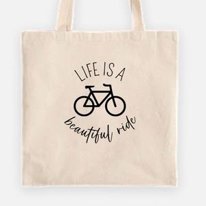 Life is a beautiful ride tote bag